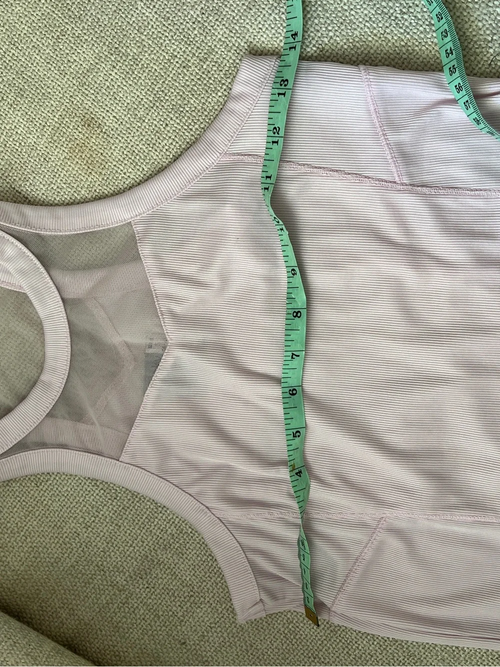 Light Pink Ribbed Racerback Tank Top - Picture 5 of 6
